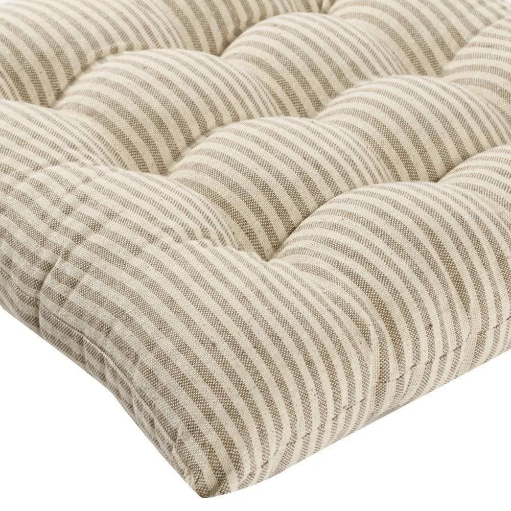 Assento Futton 40X40cm Havan Casa - Listras Taupe