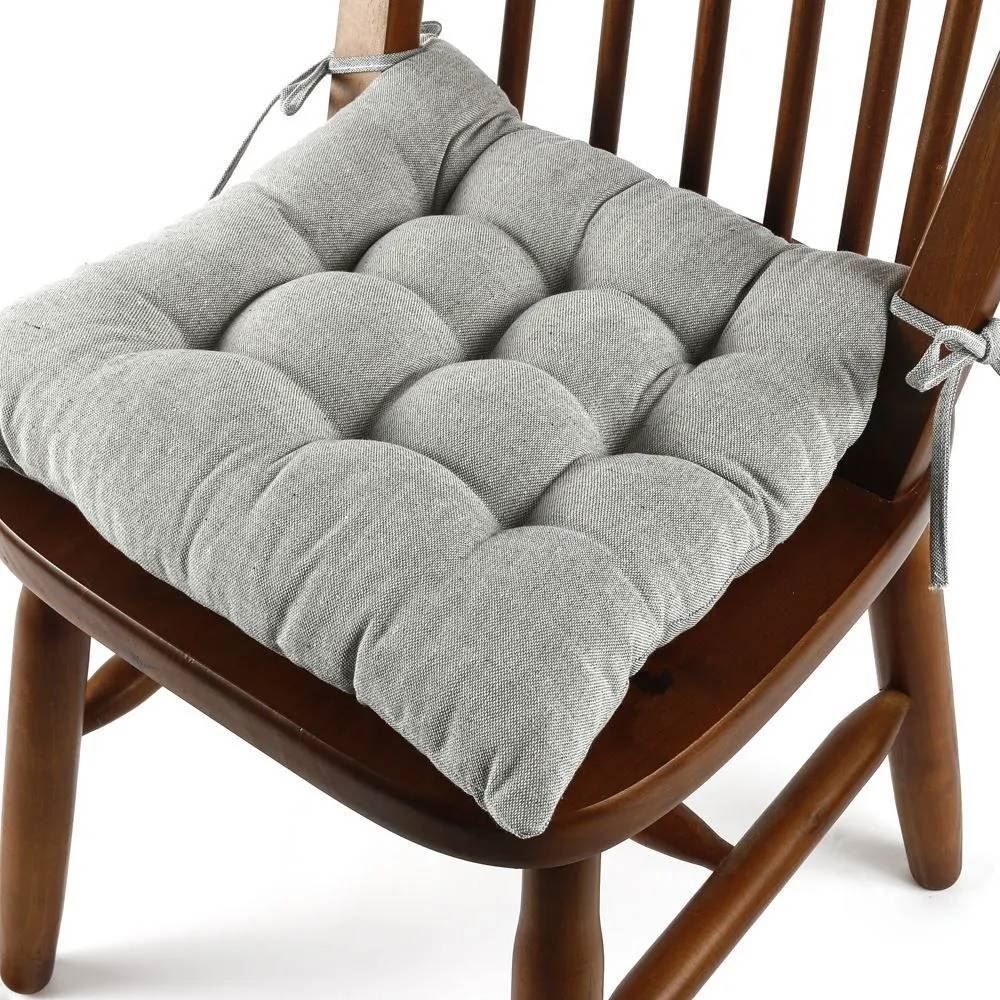 Assento Futton 40X40cm Havan Casa - Cinza Prata