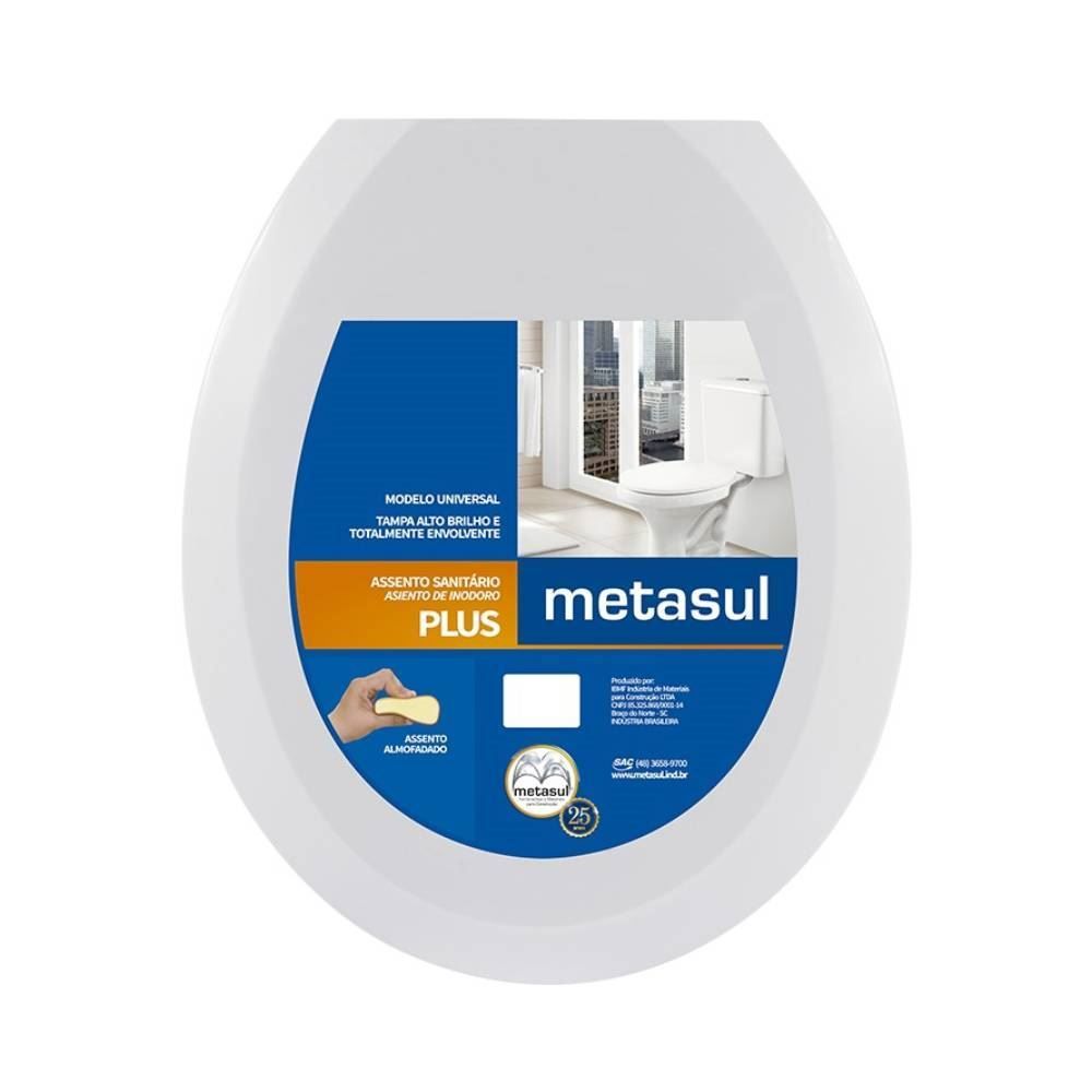 Assento Sanitário Almofada Plus Metasul - Branco 