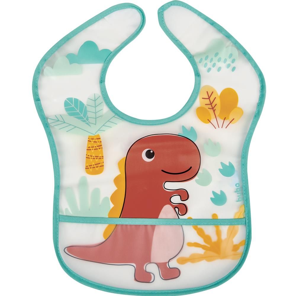 Babador Com Bolso - Dinossauro