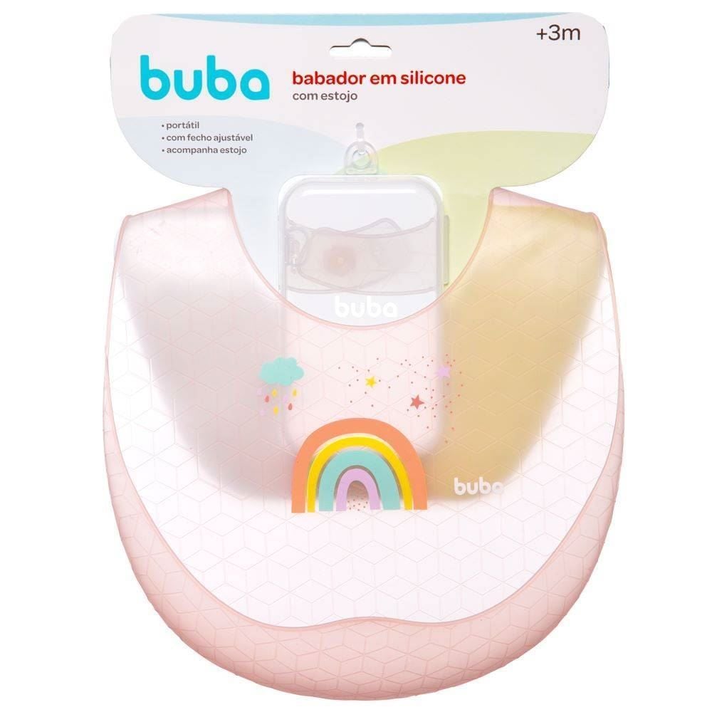 Babador Pega Migalhas Em Silicone Buba - Arco-Ìris