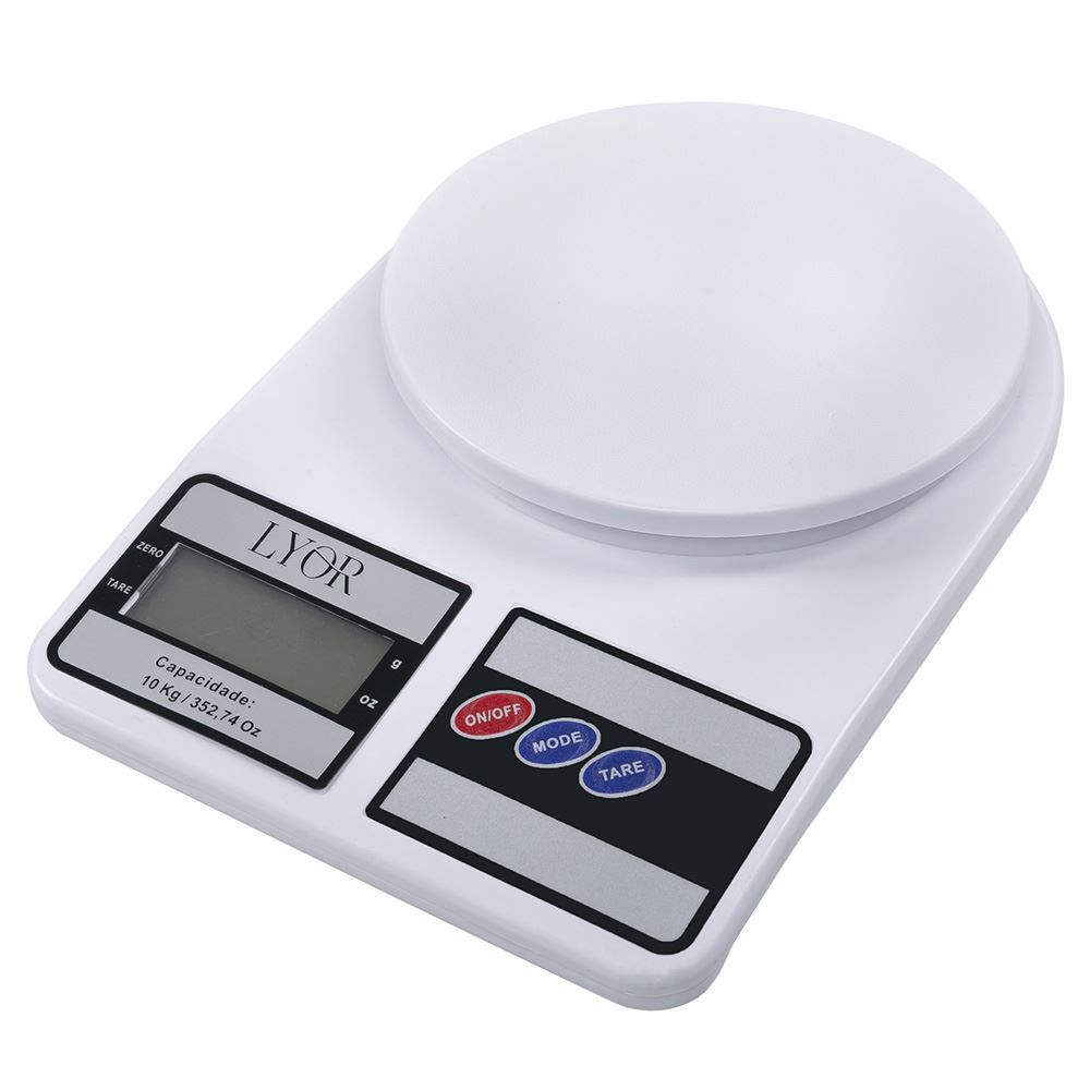 Balança De Cozinha Lyor Digital 10Kg - Branco