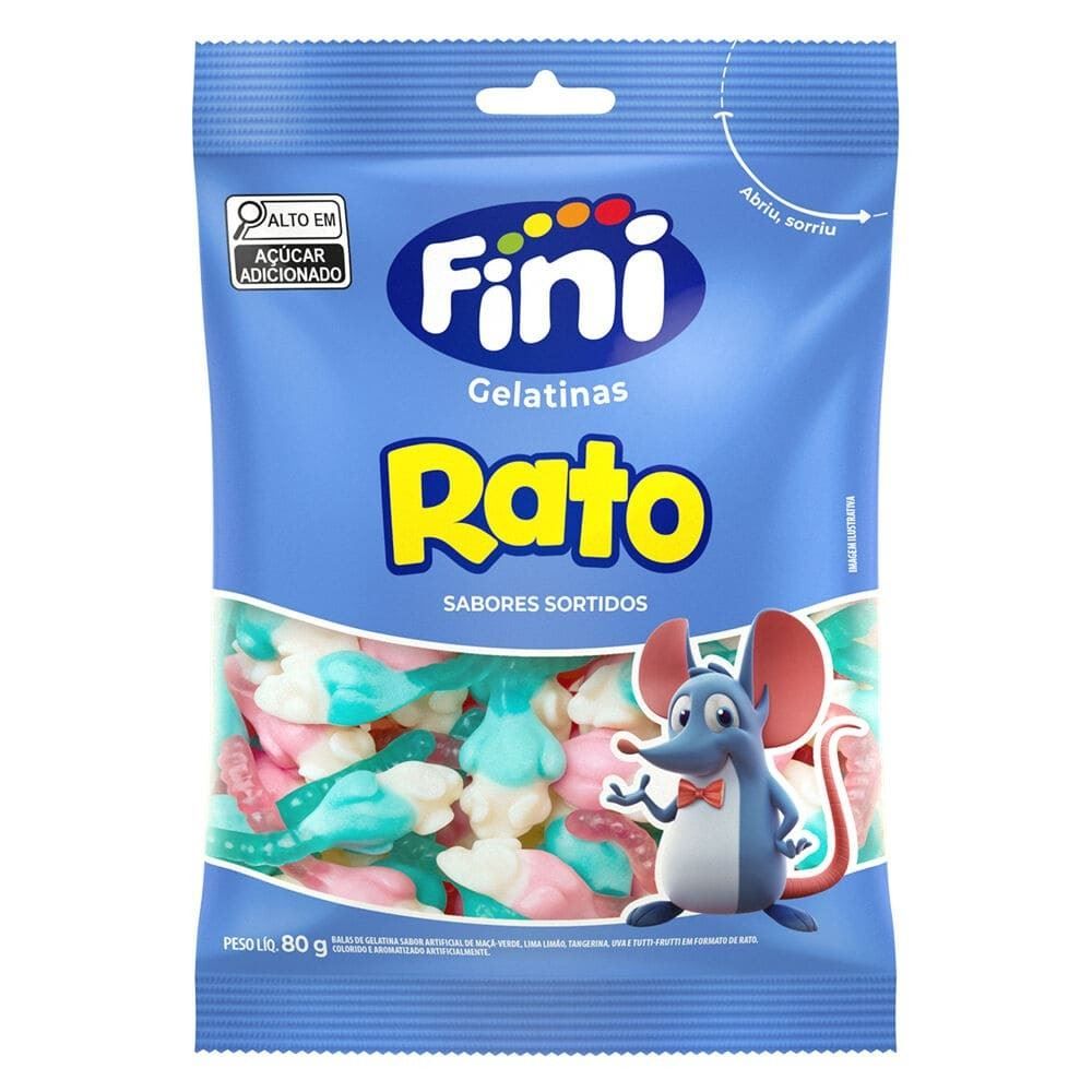Balas De Gelatinas Rato Fini - 80g