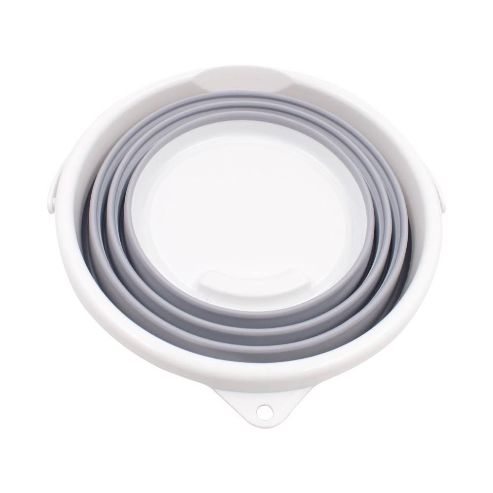 Balde Dobrável Havan Casa 10 Litros - Branco e Cinza