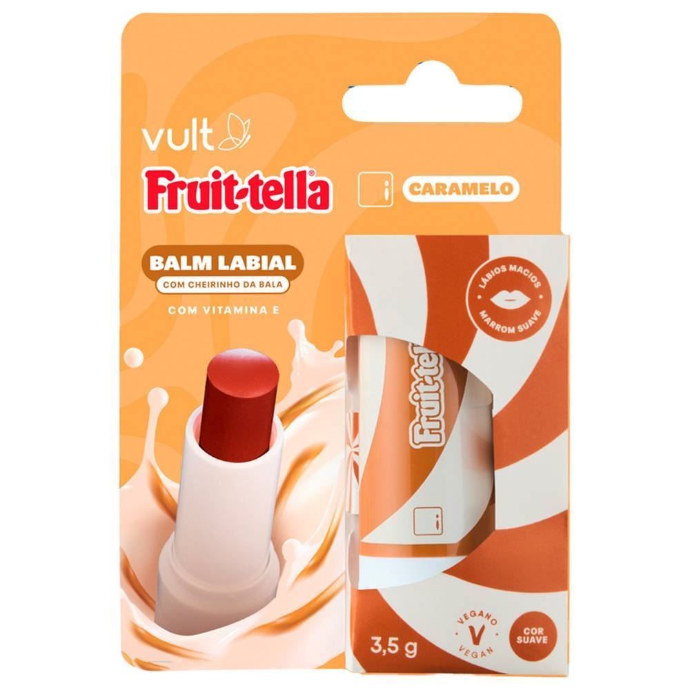 Balm Labial Marrom Caramelo Fruittella Vult - 3,5g