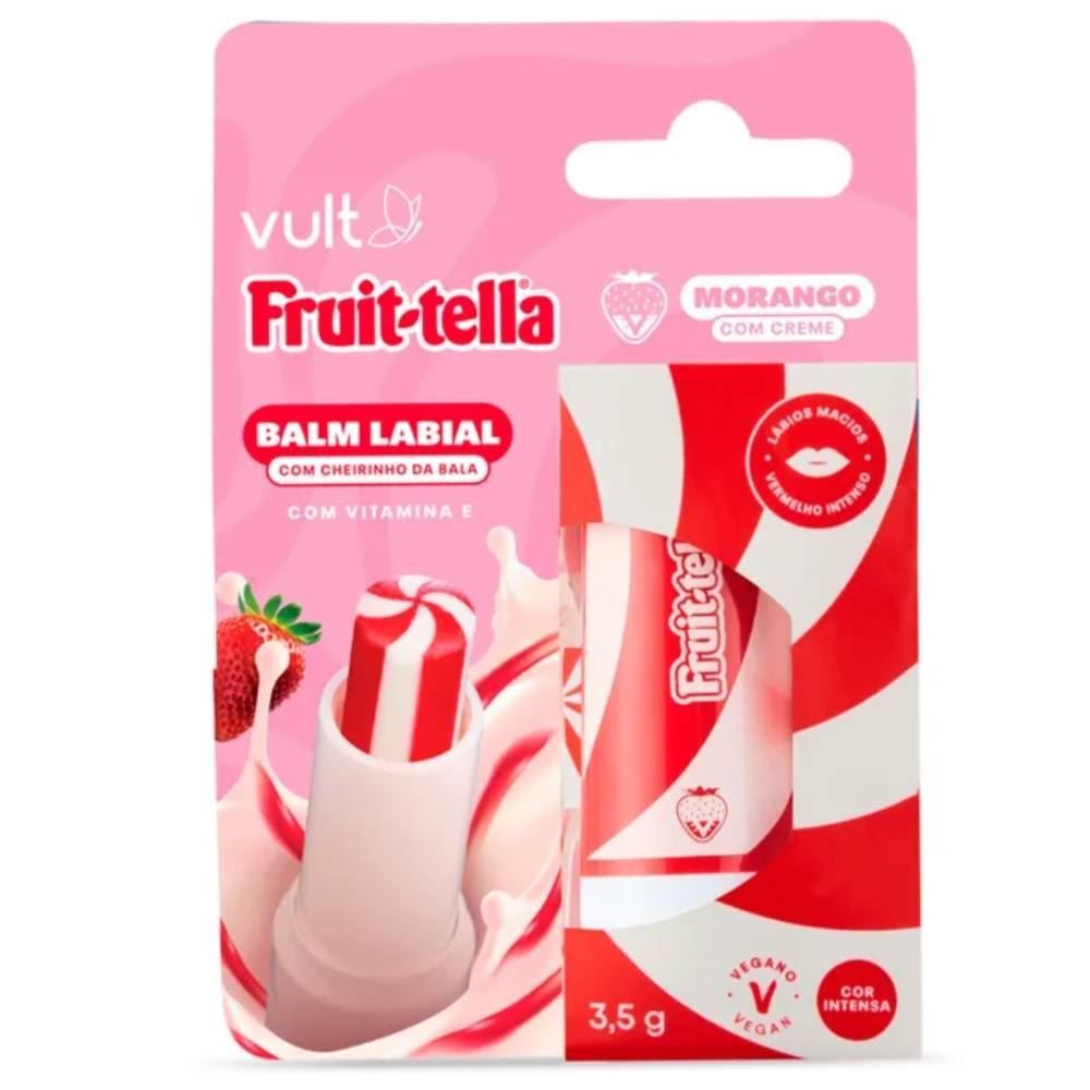Balm Labial Vermelho Morango Fruittella Vult - 3,5g