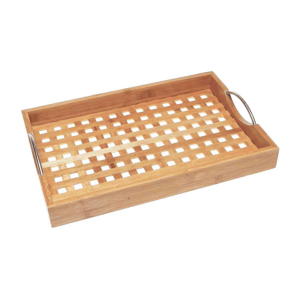 Bandeja De Bambu Com Alças Havan Casa -  43cm