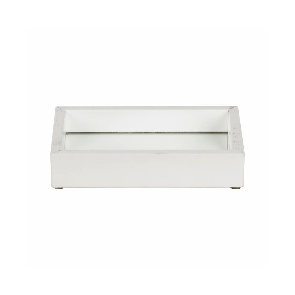 Bandeja Decorativa Espelhada Bw Quadros 22 Cm - Branco