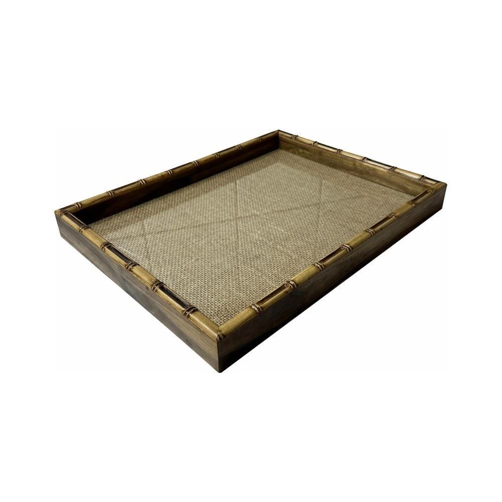 Bandeja Decorativa Espelhado Bw Quadros 30 Cm - Natural Juta
