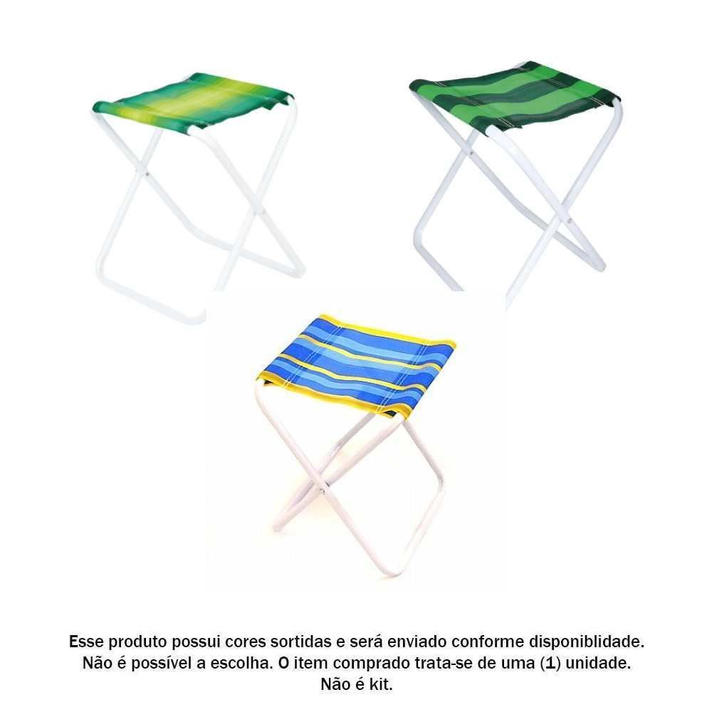 Banqueta Dobrável De Aço Pintado Mor  - Diversos