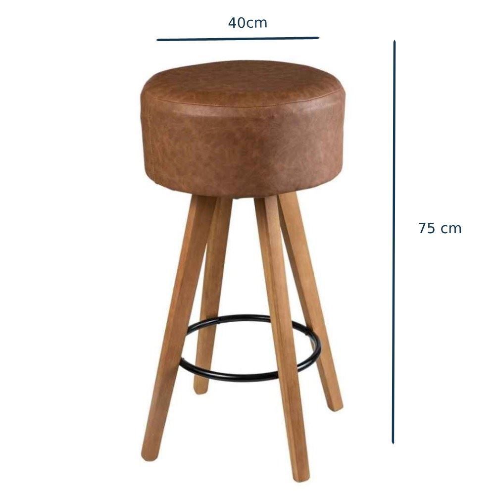 Banqueta Baixa Ravena 40X75 Cm Havan Casa - Marrom