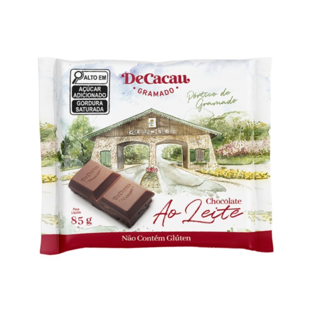 Barra De Chocolate Ao Leite Decacau - 85g