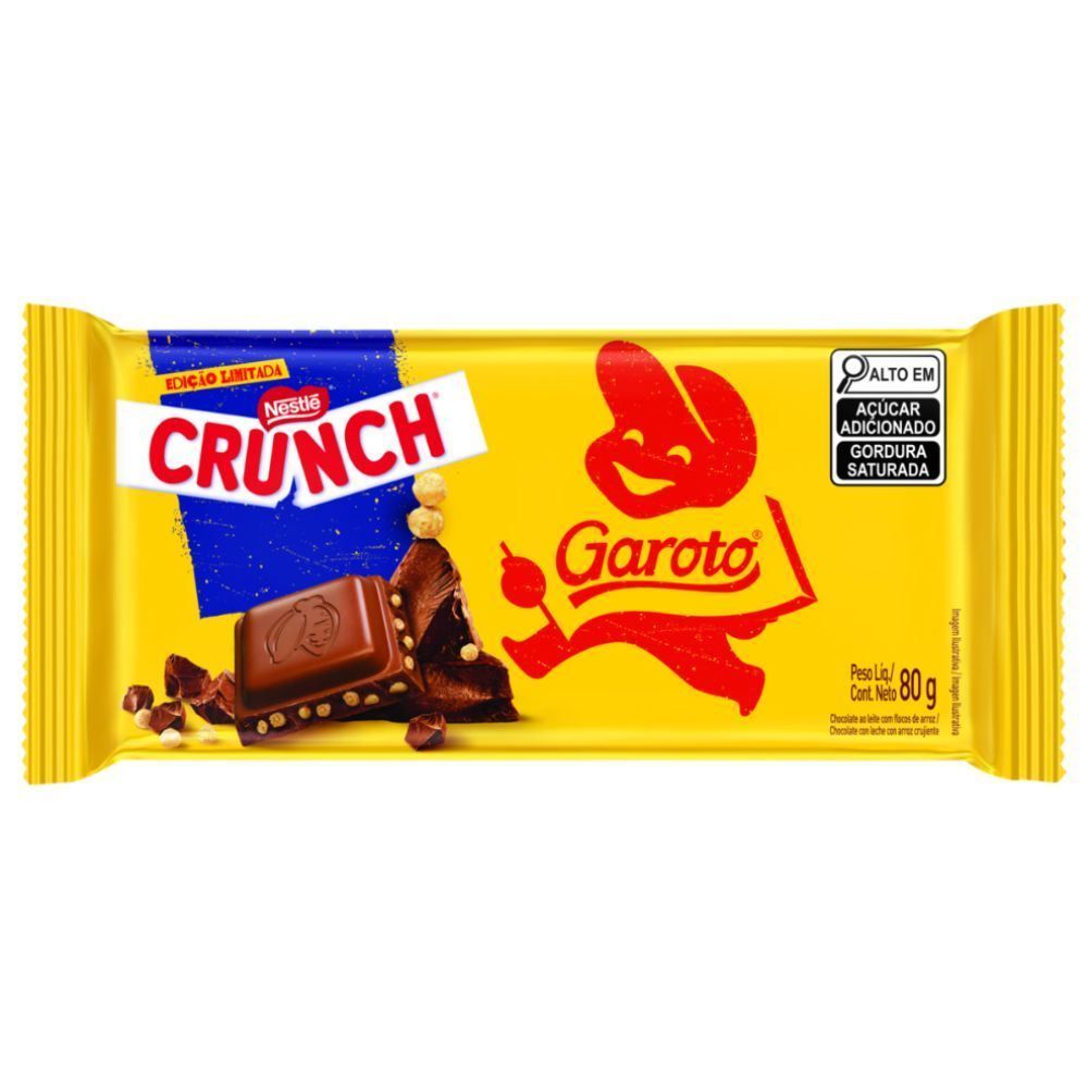 Barra De Chocolate Crunch Garoto - 80g