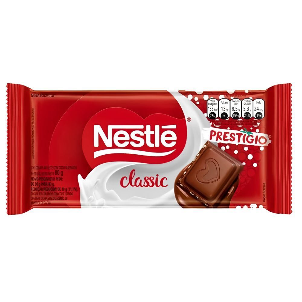 Barra De Chocolate Nestlé Prestigio Classic - 80G
