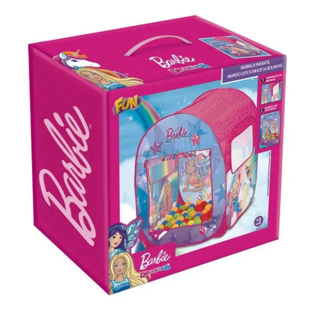 Barraca Infantil Da Barbie Com 50 Bolinhas Fun - F00068