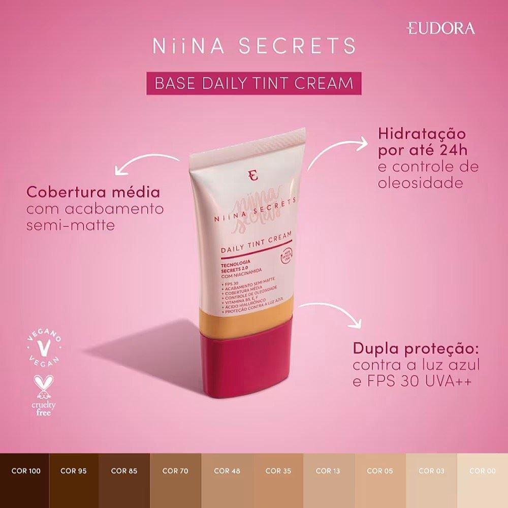 Base Daily Tint Cream Niina Secrets Cor 05 - 25ml