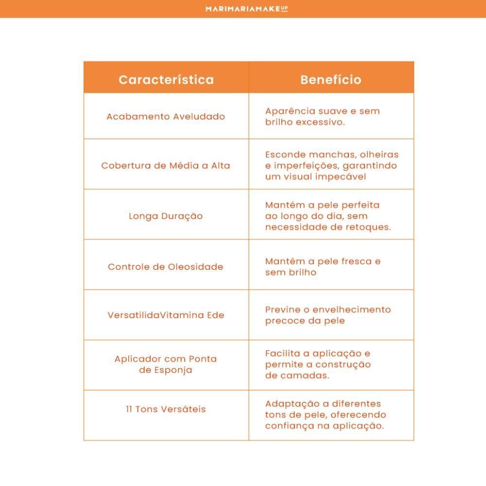 Base E Corretivo Mate Velvet Skin Nude Mari Maria - 25g