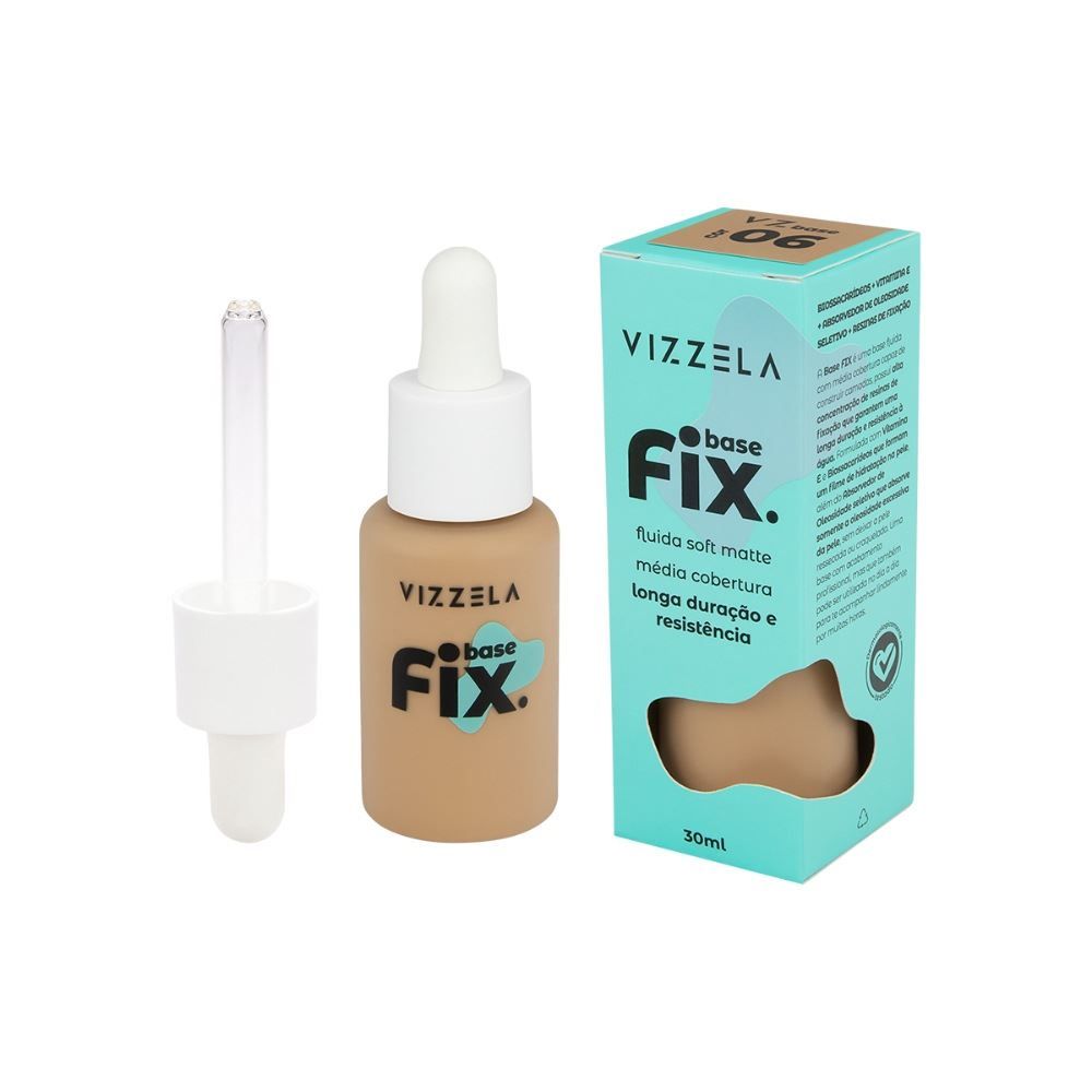 Base Líquida Fix Vizzela Cor 06 - 30ml