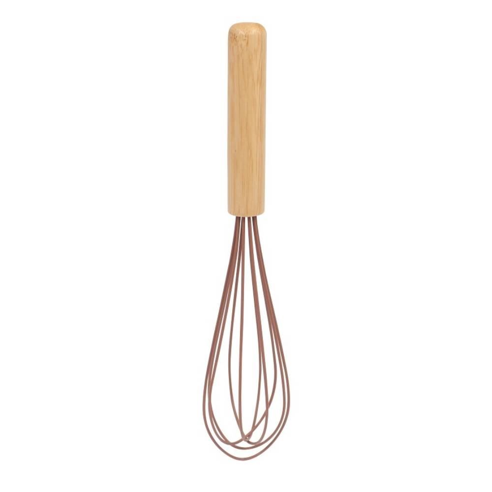 Batedor Fouet De Silicone Com Cabo De Bambu Havan Casa - Mocha Mousse