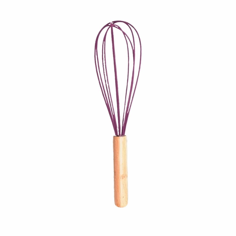 Batedor Fouet De Silicone Com Cabo De Bambu Havan Casa - Violeta