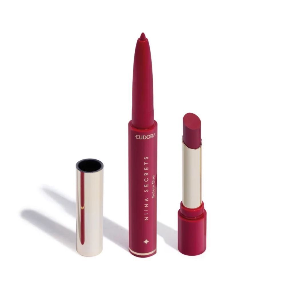 Batom Duo Perfect Match Rosa Niina Secrets - Eudora