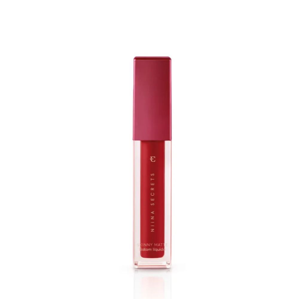 Batom Líquido Vermelho Hibisco Niina Secrets Skinny Matte - 5ml