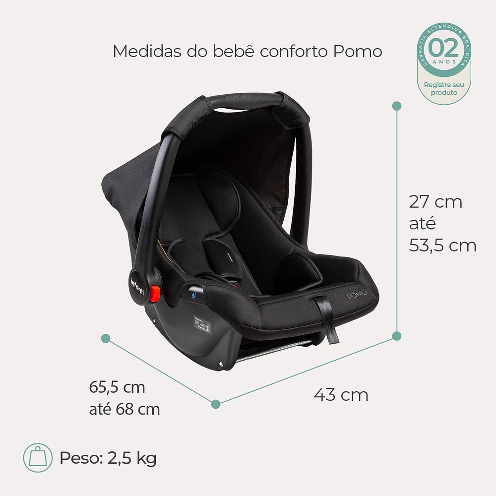 Bebê Conforto Pomo Infanti - Preto