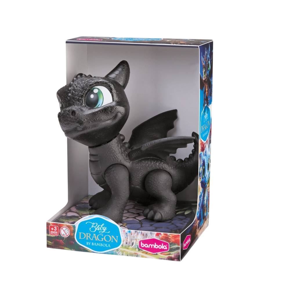Bebê Dragão Preto Bambola Brinquedos - 932