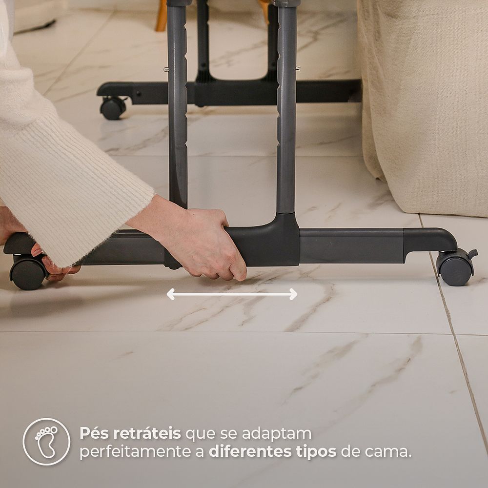 Berço Portátil Co-Bed Donatello Infanti - Cinza Grafite