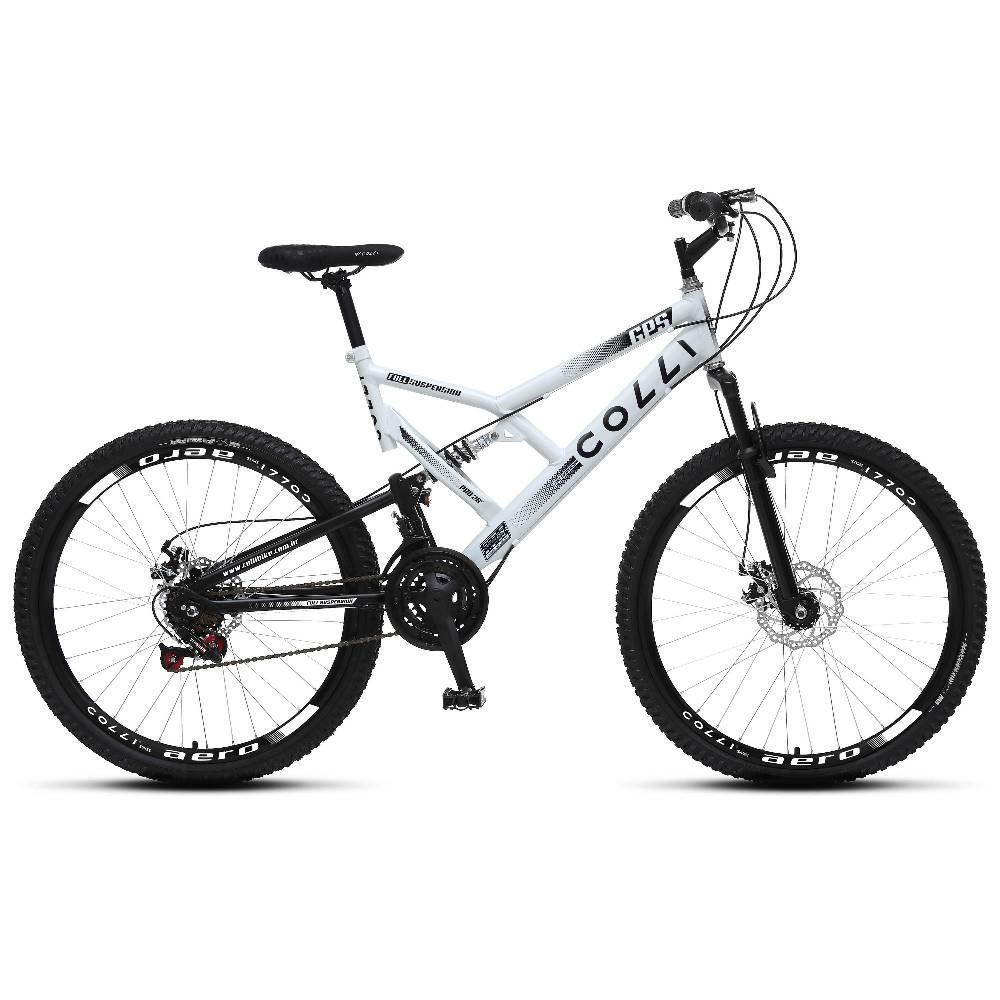 Bicicleta Aro 26 Colli Gps Dupla Suspensão Branco