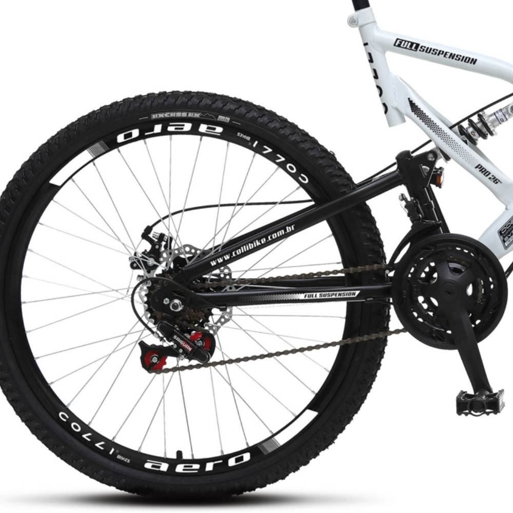 Bicicleta Aro 26 Colli Gps Dupla Suspensão Branco