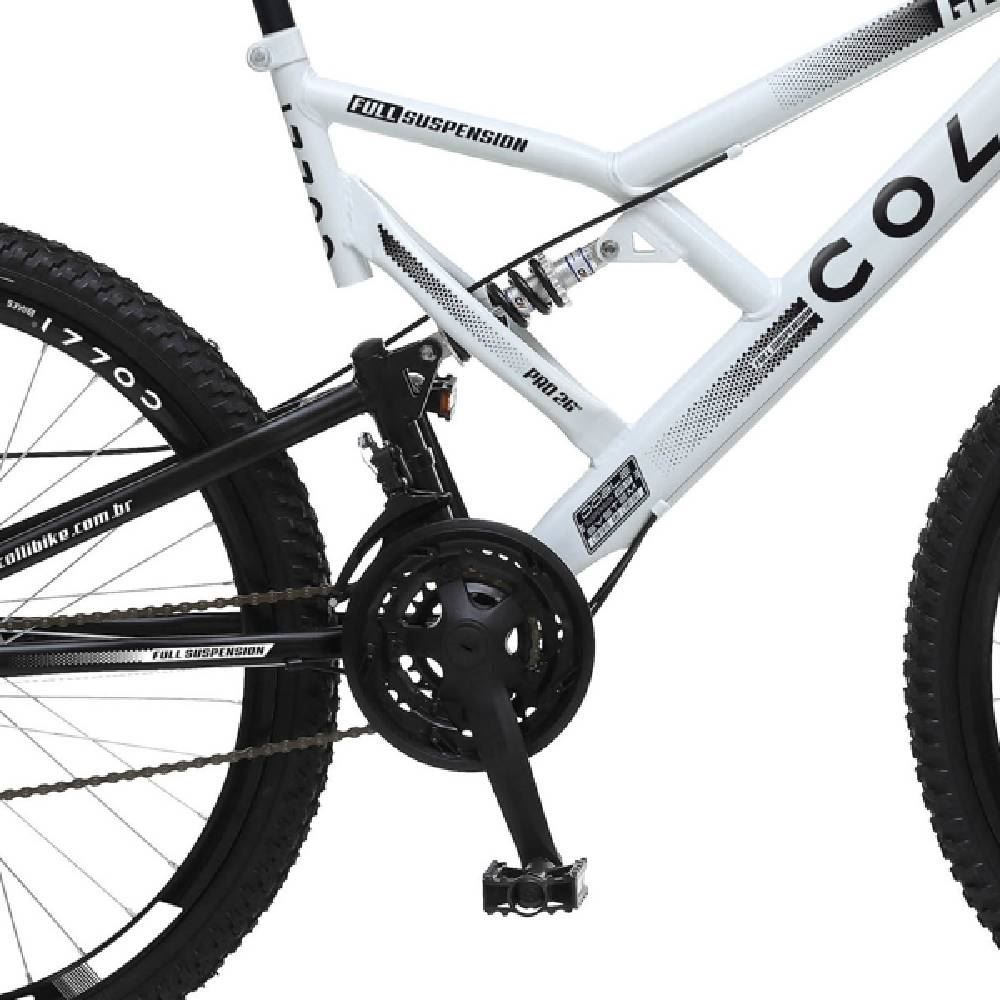Bicicleta Aro 26 Colli Gps Dupla Suspensão Branco