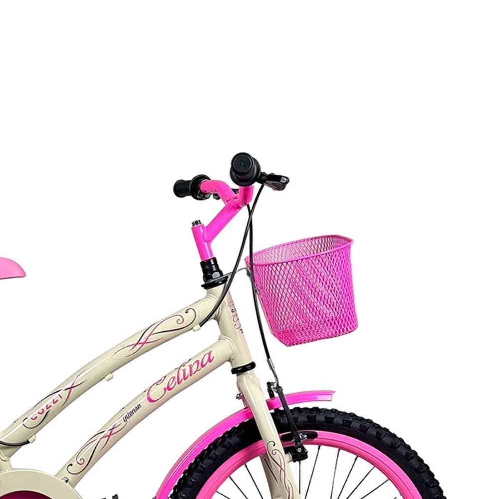 Bicicleta Colli Aro 20 Aero Sem Marcha Com Roda Lateral - Bege Retrô