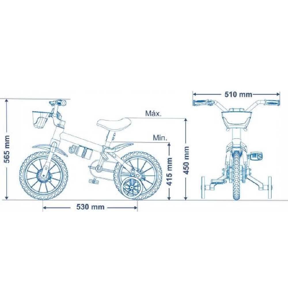 Bicicleta Infantil Princesas Aro 12 Disney Nathor - 101260160001