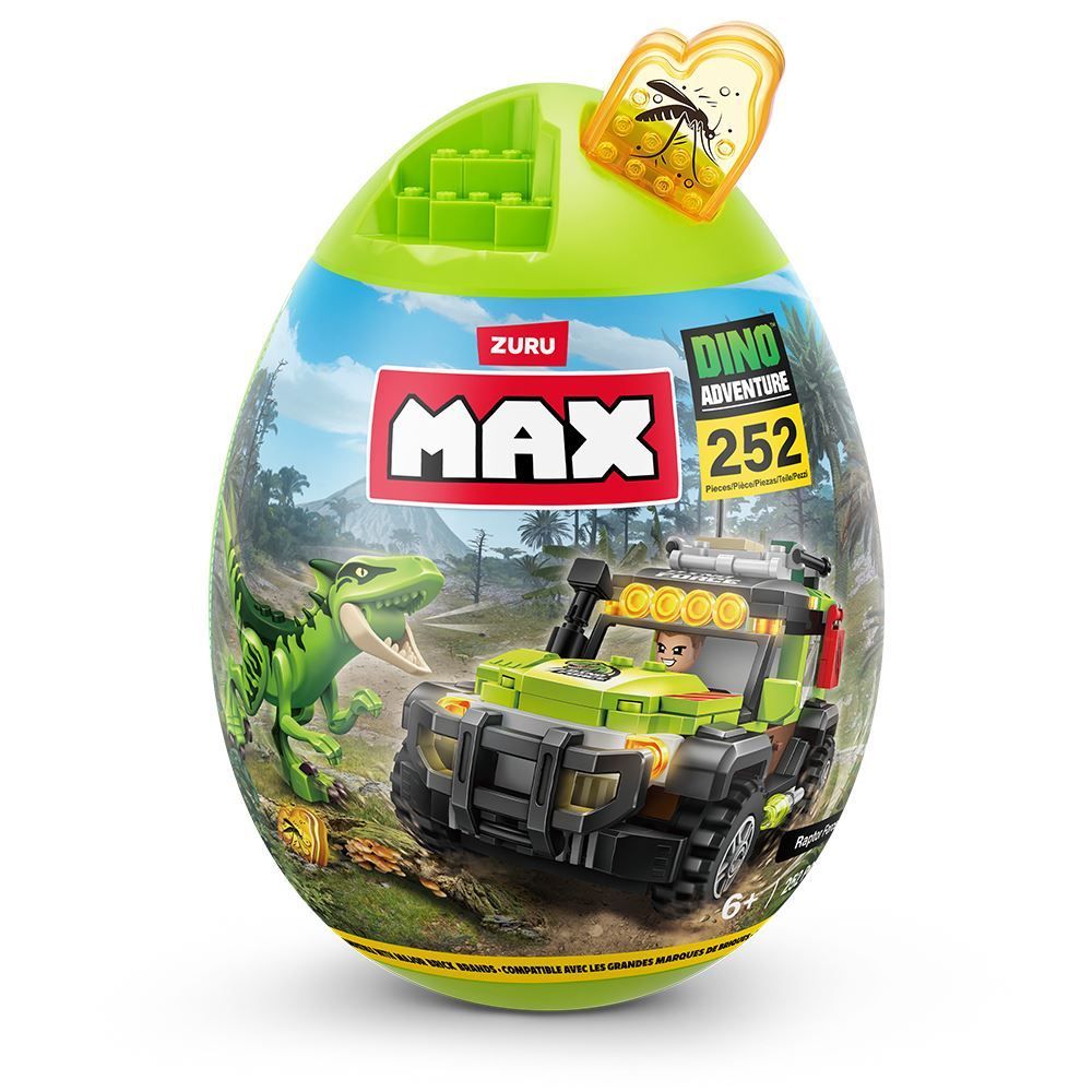 Bloco De Construção Max Dino Adventure Egg 252 Peças Candide - 25003