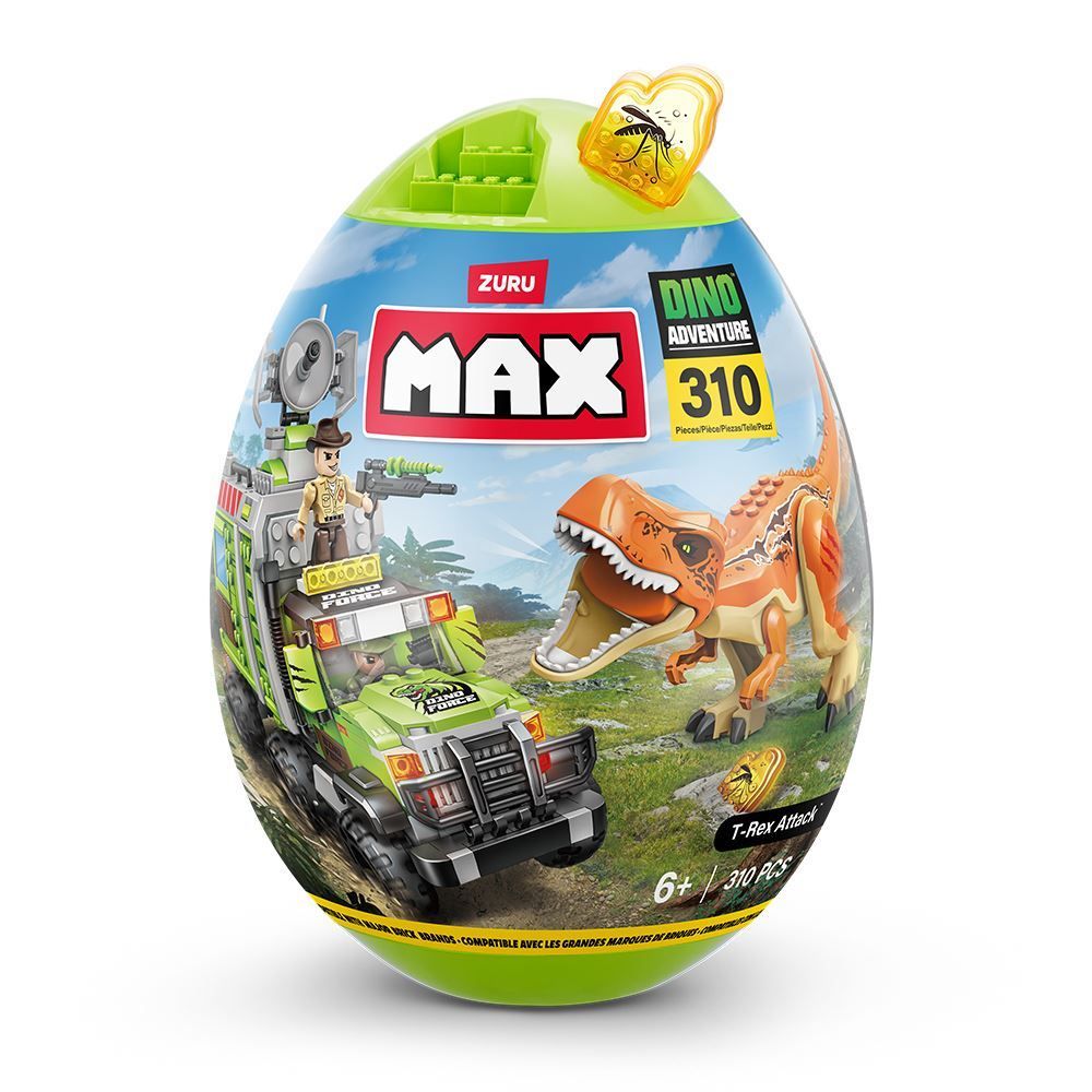 Bloco De Construção Max Dino Adventure Egg 310 Peças Candide - 25004