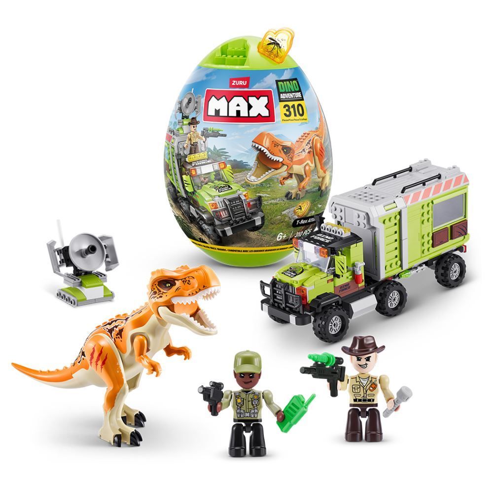 Bloco De Construção Max Dino Adventure Egg 310 Peças Candide - 25004