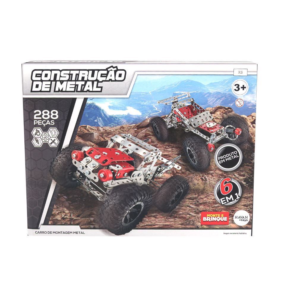 Bloco De Montar 6 Em 1 288 Peças Havan Toys - HBR0807