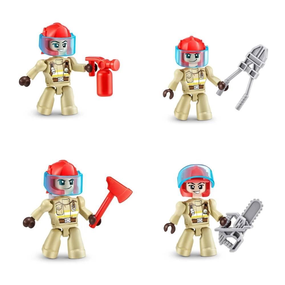 Blocos De Montar Bombeiros Resgate De Incêncio 265 Peças Fire Station Candide - 25006