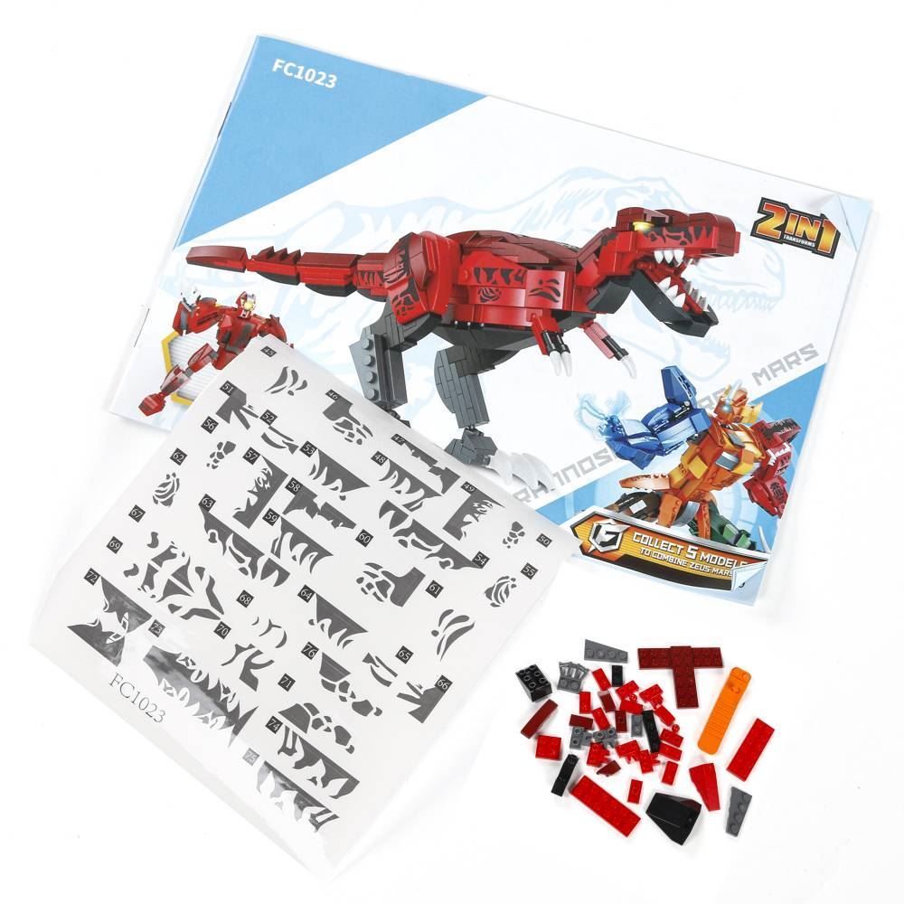 Blocos De Montar Transformação T-Rex 2 Em 1 Havan Toys - HBR0681