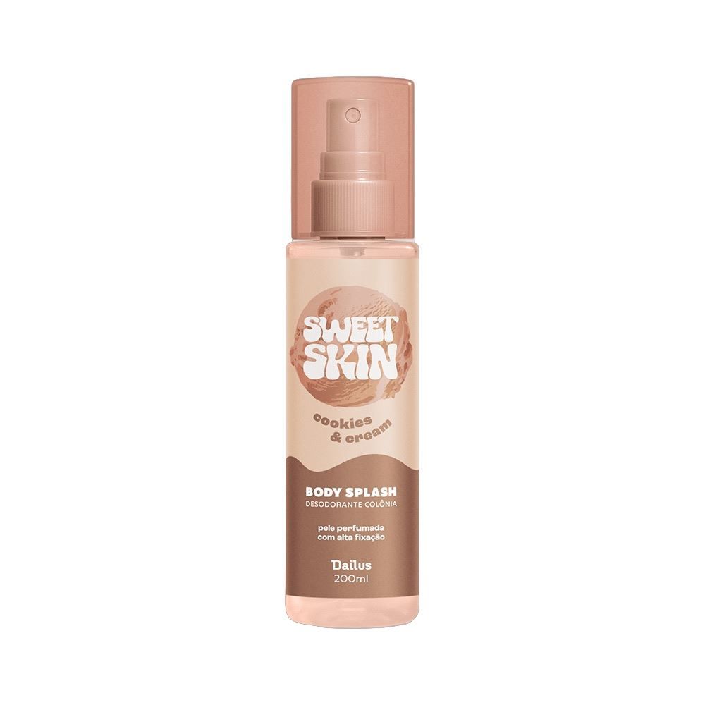 Body Spray Dailus Sweet Skin 200Ml - Cookies e Cream
