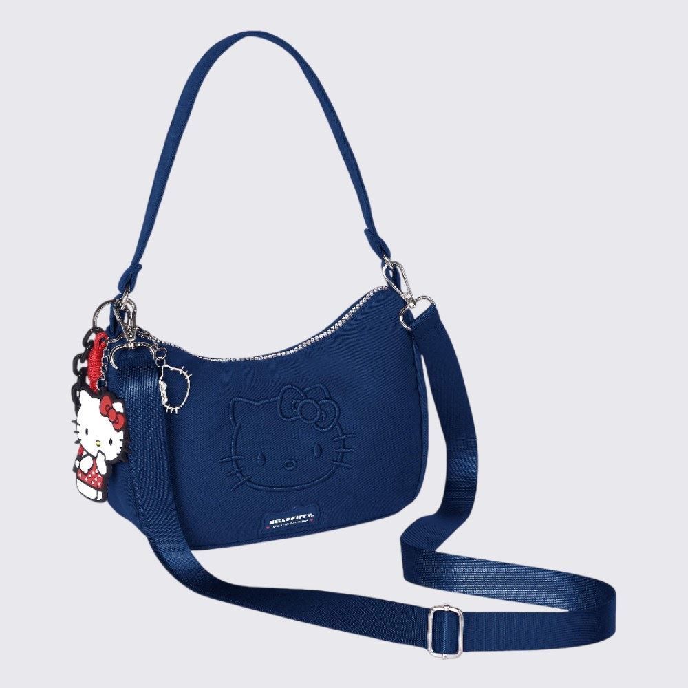 Bolsa Baguete Hello Kitty Sanrio - Azul