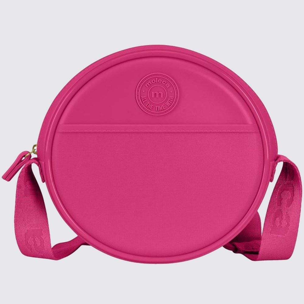 Bolsa Feminina Redonda Transversal Moleca - Rosa