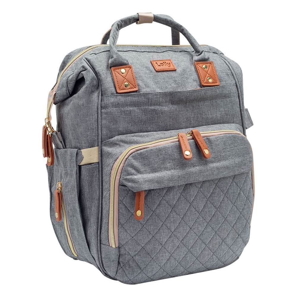 Bolsa Mochila Maternity Lolly - Cinza
