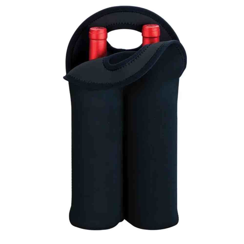 Bolsa Térmica Para Garrafa Vinho Lyor Neoprene - Preto