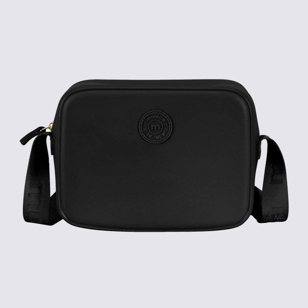 Bolsa Tiracolo Transversal Quadrada Moleca - Preto