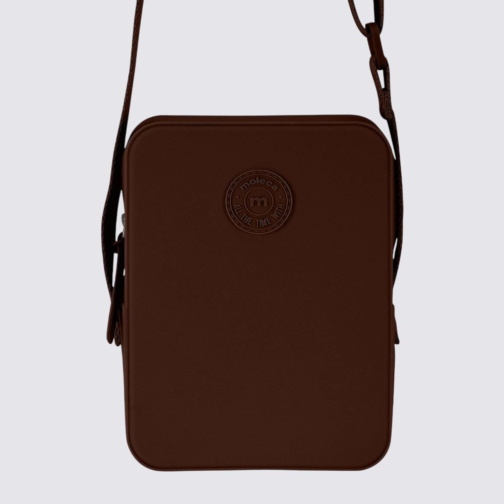Bolsa Tiracolo Transversal Retangular Moleca - Chocolate