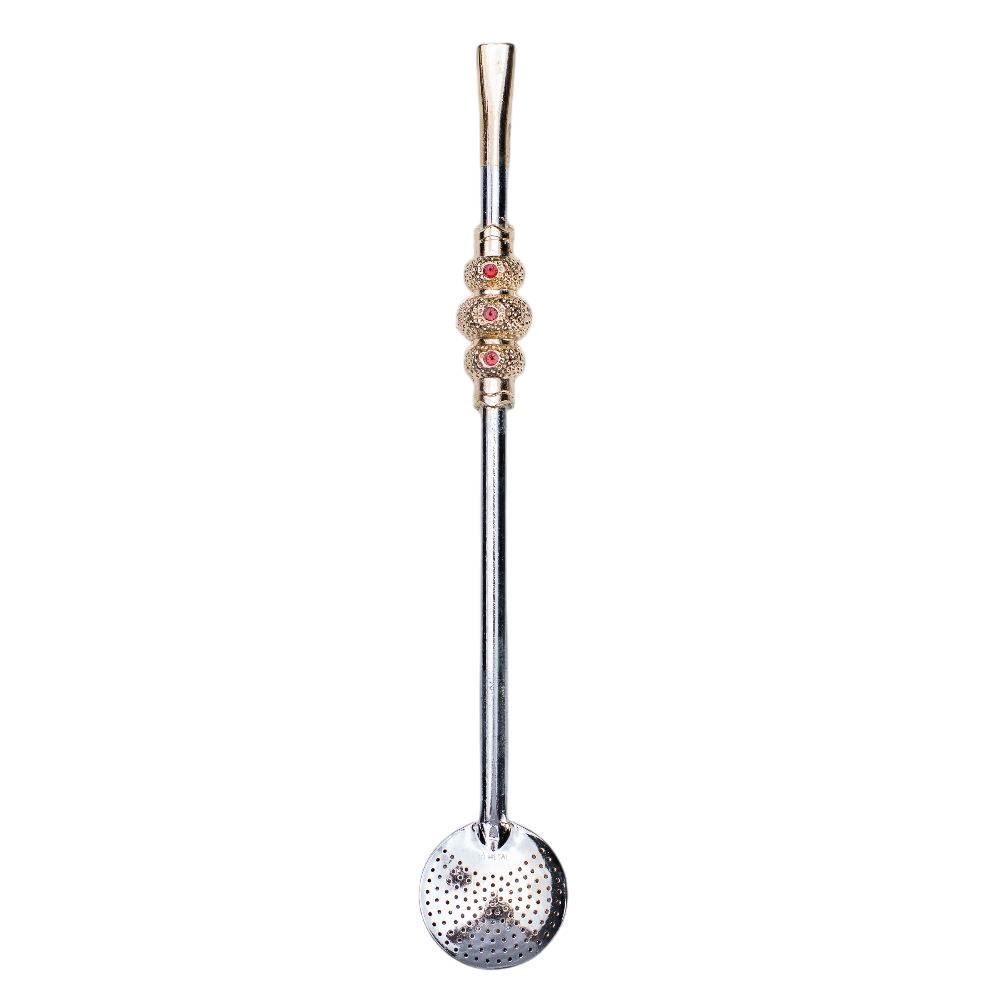 Bomba Para Chimarrão De Ferro 3 Aneis Galant - 30cm