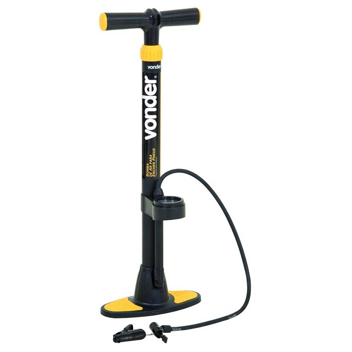 Bomba de Ar Manual Plus 60cm Vonder - Amarelo