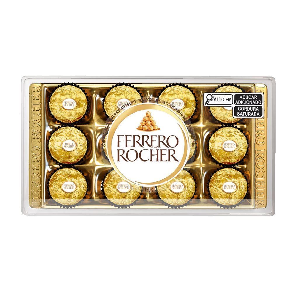 Bombom Ferrero Rocher 150G - 12 Unidades